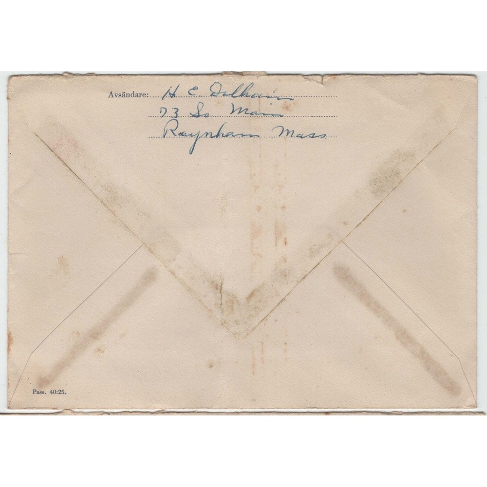 Swedish American Line MS Kungsholm Vintage Postal Cover Envelope Goteborg Sweden - Picture 2 of 2
